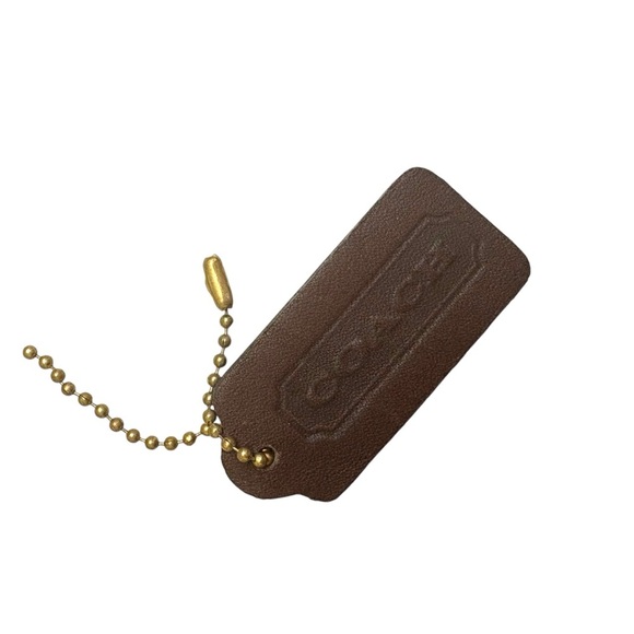 Coach vintage brown leather hangtag hang tag replacement - Picture 2 of 2